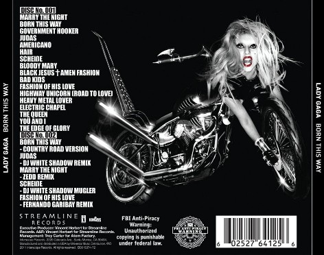 lady gaga born this way album cover back. Born This Way-ack-cover